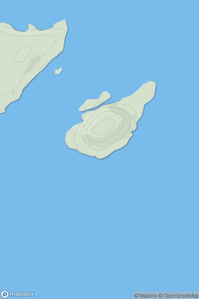 Thumbnail image for Meall Beag [Scourie to Lairg] showing contour plot for surrounding peak